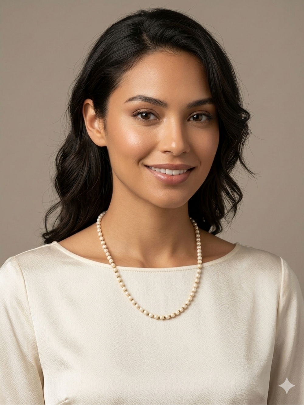 Classic Pearl Necklace in Ivory &‎ Gold - Women Jewelry